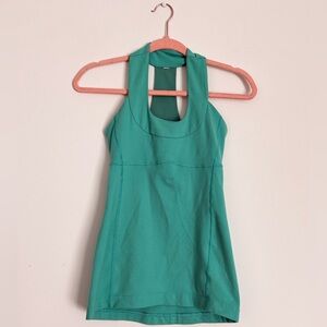Lululemon Teal Scoop Neck Active Tank Top